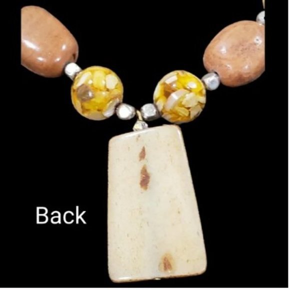 Jasper Stone Necklace with an Aventurine Quartz Agate Stone Pendant - Picture 5 of 7